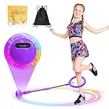 Herbst Kinder Blinkender Springring mit Zähler Timer Kalorienzähler Faltbarer Jumping Ball...