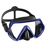 Taucherbrille Erwachsene, Tauchmaske 180° Weitwinkel Anti-Nebel, Verstellbares Silikonband...