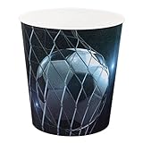 Idena 10488 - Papierkorb Fußball-Motiv, aus PP, 9 Liter Fassungsvermögen, 1 Stück