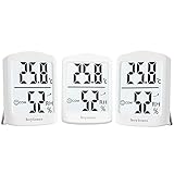 hoyiours Innen Hygrometer Thermometer 3-Set Thermo-Hygrometer Innen Thermometer 3s Schnell Refresh...