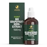 Vitactiv Bio Grapefruitkernextrakt 1500mg Hochdosiert - 100ml Tropfen mit 73mg Vitamin C - Vegan,...