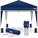 tillvex Pavillon 3x3m wasserdicht + 4er Set Sandsäcke | Pop-Up Faltpavillon stabil &...