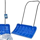 KOTARBAU® Schneeschieber mit Rädern Schneeschaufel 80 cm Schneewanne mit Alu-Profilkante...