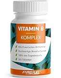 Vitamin B Komplex 365 Tabletten - mit B12 - alle 8 B-Vitamine (B1, B2, B3, B5, B6, B7, B9, B12) mit...