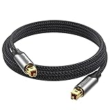 VENTION Optisches Kabel Toslink-Kabel 3m, Optisches digitales Audiokabel S/PDIF - Geflochten,...