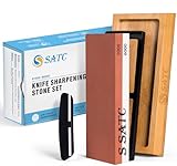 S SATC Schleifstein Messer Körnung 1000/6000 Wetzstein Professionell Schärfstein 2-IN-1...