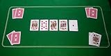 GREEN POKER CASINO FELT BAIZE LAYOUT - TEXAS HOLDEM