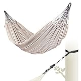 LA SIESTA - Flora Zebra - Klassische King Size Hängematte aus Bio-Baumwolle + TreeMount Black -...