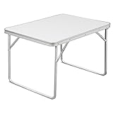CASARIA® Klapptisch Campingtisch Klappbar 80 x 60 cm Klein Aluminium Tragegriff 3,4 kg Leicht...