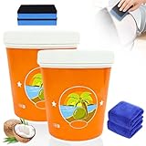 2025 Neu 2 Stück Magic Shine Reiniger, Stainless Steel Kokosnussgeschmack, Stain Cleaning Wax, für...