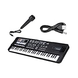 61 Tasten Elektronische Tastatur Lehrmittel mit Mikrofon für Feativalpartys Kinder