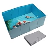 Hund Plantschbecken - PVC Faltbarer Planschbecken Quadratisch für Hunde - Haustier Badewanne...