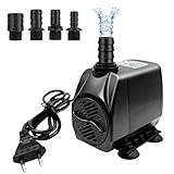 Aquarium Pumpe 35W 2500L/H Teichpumpe Wasserpumpe Klein Springbrunnenpumpe mit 3 Düse...