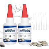 Steinkleber, Marmor Kleber Natursteinkleber, Keramikkleber Transparent, Schnell Trocknender Kleber,...