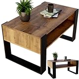CraftPAK Wohnzimmer Tisch für Couch aus hochwertigem Holzwerkstoff, moderner Couchtisch mit...