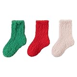 Kinder Mädchen Jungen Einfarbig Atmungsaktiv Weiche Dicke Socken Haussocken Wintersocken Warme...