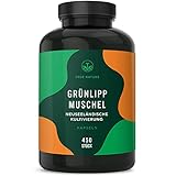 Grünlippmuschel - 450 Kapseln - 50% mehr Inhalt - Hochdosiert: 2000mg pro Tagesdosis - Ohne...