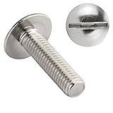 OPIOL QUALITY® Flachrundschrauben mit großem Kopf und Schlitz M6x16 mm aus Edelstahl A2 V2A (10...