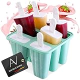 AVANA Eisformen aus Silikon 6 Stück Eis am Stiel Formen Wiederverwendbar Eiscreme Halter Wassereis...