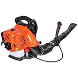 Wiltec Laubbläser 1,7 PS Rückenlaubbläser, Laubgebläse benzinbetrieben mit 1,2 l Tank, Benzin...