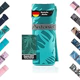 Antonio - Mikrofaser Strandtuch & Badetuch XXL 160 x 80 cm türkis - Damen & Herren Strand-Handtuch...