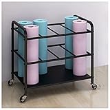 Rollregal mit feststellbaren Rädern für Yogamatten und Fitnessgeräte Organisation in Studios und...