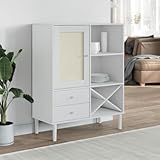 Gecheer Highboard Sideboard Kommode Schrank Anrichte Beistellschrank Mehrzweckschrank Standschrank...