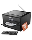 DAB Radio mit CD Player | Bluetooth Stereoanlage mit 40W Lautsprechern | Kompaktanlage mit DAB+, UKW...