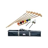 GICO Qualitäts Krocketspiel Family – Krocket aus Holz für Kinder und Erwachsene 6 Personen mit...