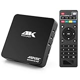 AGPTEK 4K@60hz MP4 Media Player unterstützt 8 TB HDD/256G USB-Laufwerk/SD-Karte mit HDMI/AV-Ausgang...