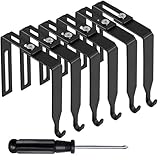 Vestamore Verstellbare Türhaken-Set, 6er-Pack, robuste Aufbewahrungsbügel, schwarzer...