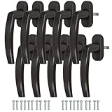 KOTARBAU® 10er Set Fenstergriff - Balkontürgriff – Druckknöpfe – PVC - 35 mm – Braun -...