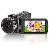 1080P Videokamera, IR Nachtsicht Camcorder 36 Megapixel 16X Digital Zoom 3.0 Zoll LCD 270 Grad...
