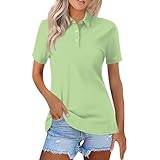 Poloshirt Damen Damen Shirt Baumwolle Polohemd Bluse Weiss Damen Kurzarm Kasak Kasack Pflege Pink T...