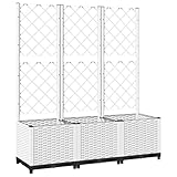 vidaXL Pflanzkübel mit Rankgitter, Pflanzkasten mit Spalier, Blumenkübel mit Gartenspalier,...