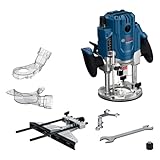 Bosch Professional kabelgebundene Oberfräse GOF 20-12 (2000W, inkl. Staubabsaugung, Rollenführung...