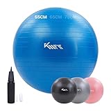 KM-Fit Gymnastikball 55cm | Trainingsball mit Luft-Pumpe | Sitzball Büro Anti-Burst | Ball für...