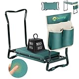 Sekey Höhenverstellbare Kniebank für Gartenarbeit Belastbarkeit 160KG, Gartenhocker Klappbar mit...