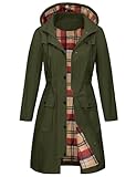 Tuopuda Regenjacke Damen Wasserdichte Übergangsjacke Lange Regenmante Windbreaker Jacke Leicht mit...