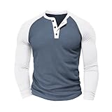 Herbst Herren Langarm T-Shirt Henley Shirt Herrenmode Vielseitige Sport Bottoming Tops Armbanduhr...