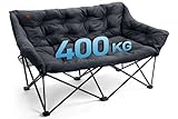 EVER ADVANCED Campingstuhl Faltbar 145cm Breit für 2 Personen Faltsofa 400KG Belastbar, Campingsofa...