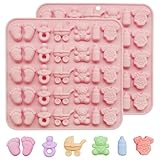 2 Stück Schokoladenformen für Babypartys, antihaftbeschichtetes Silikon, süße Form, Einteiler,...