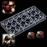 Schokoladenform Transparent Pralinenform mit 21 Löchern, Pralinenform Silikon Transparent, DIY,...