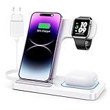 DUMTERR 3 in 1 Apple Ladestation für Apple Watch und iPhone iPod, iPhone Ladestation für iPhone 16...