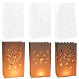 IKOPFLN 15 Stück Lichttüten Candle Bags - Papier Lichtertüten für Teelichter, Kerzentüten mit...