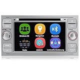 AWESAFE Radio für Ford Focus Mondeo S-Max C-Max Galaxy Doppel Din Radio mit Navi Bluetooth FM AM...