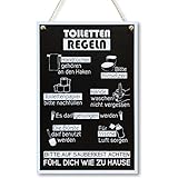 CARISPIBET Toiletten Regeln Wohnkultur Dekoschild Hausdeko Wandkunst Hängeornamente dekoratives...