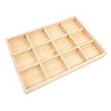 LIFKOME 4 Stück Schmucktablett aus Holz ablage tablett holzpallets Kommodenschubladen Schmuckschale...