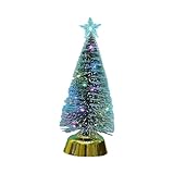 Wunderschön gearbeitete Schnee-Weihnachtsbaum-Miniaturen, leuchten Ihr Zuhause mit farbigem Licht,...