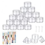 Flintronic 24 Stück Döschen, 30ml/20ml Plastik Döschen, Leerdose klarer Tiegel, Cremedose Leer...